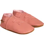 Dětské barefoot bačkůrky (capáčky) kožené růžové Old rose EN FANT Velikost: 25