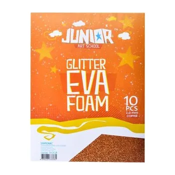 Set školních potřeb Dekorační pěna A4 EVA 10 ks oranžová tloušťka 2,0 mm glitter