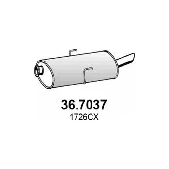 Zadní díl výfuku Zadní tlumič výfuku ASSO 36.7037