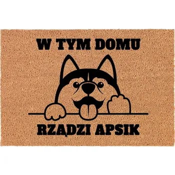 Vstupní rohožka 60x40cm Kokosová s Jménem Psa - Pro Pejskaře