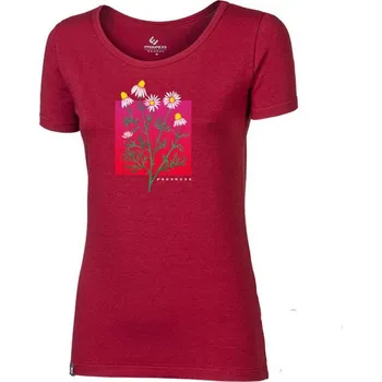 Oblečení a móda triko krátké dámské Progress SASA CAMOMILE višňové (triko krátké dámské Progress SASA CAMOMILE višňové)
