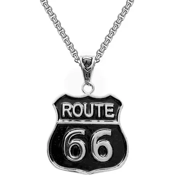 Přívěsek Přívěsek z chirurgické oceli Route 66 - Model BEZ ŘETÍZKU (pouze přívěsek)