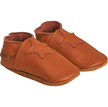 Dětská sálová obuv Dětské barefoot bačkůrky (capáčky) kožené hnědé Leather Brown EN FANT Velikost: 20