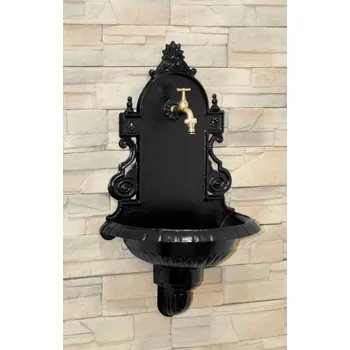 Ozdobné pavlačové umyvadlo z lehké slitiny 24/03 malé černý lesk