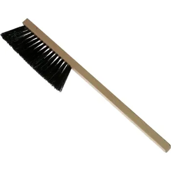 Smeták ruční textilní 2-řadý dřevěný