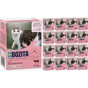 Krmivo pro kočku Bozita Cat kousky v omáčce hovězí Tetrapak 16x370g
