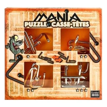 Puzzle Łamigłówki metalowe 4szt Puzzle mania pomarańcz G3