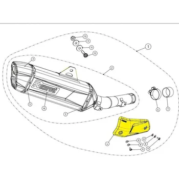 Výfuk pro motocykl HEAT SHIELD CF P-HSY7SO2