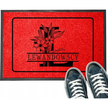 VSTUPNÍ ROHOŽKA S ROSTLINNÝM MOTIVEM A VAŠÍM JMÉNEM NATURALNA TRWAŁA VZ