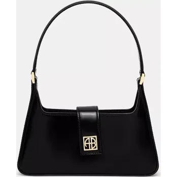 Kabelka Kožená kabelka Anine Bing Lou Shoulder Bag, ONE SIZE, černá, 99X