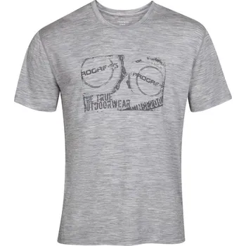 Pánské oblečení triko krátké pánské Progress AORAKI šedý melír (triko krátké pánské Progress AORAKI šedý melír)