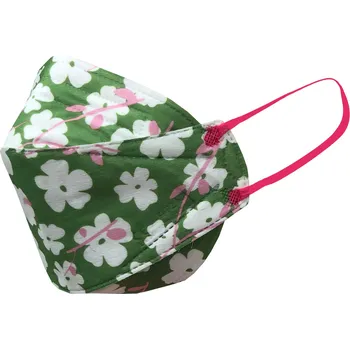 respirátor Balerina Czech s.r.o. Balerina zdravotnický nano respirátor FFP2 PFHM931 FISH TYPE - Green flowers