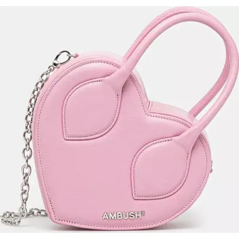 Kabelka Kožená kabelka AMBUSH Heart Top Handle Bag, ONE SIZE, růžová, 03X