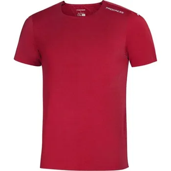 Pánské oblečení triko krátké pánské Progress TECHNIC červený melír (triko krátké pánské Progress TECHNIC červený melír)