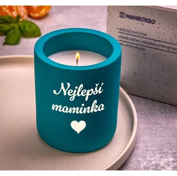 Svíčka Svíčka v betonu - Limetková bazalka & Mandarínka 300 g