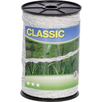 Ohradník Lanko CLASSIC pro el. ohradník, 3 mm x 500 m, 6x Ni 0,20 mm, bílá