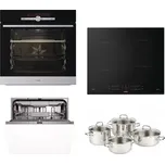 Mora MORASET01NADOBI VTS786BXB trouba + VDIS655FF indukční deska + IMB6678 myčka + sada nádobí