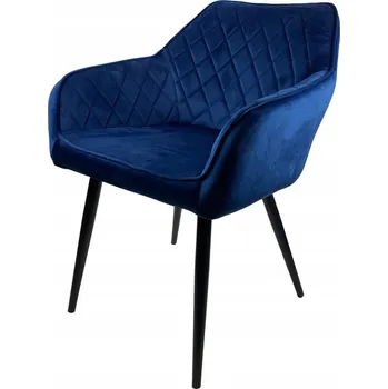 Křeslo Sada 2 Čalouněných Židlí Modrá Aquen Křeslo Prošívané do Obývacího Pokoje Jídelny