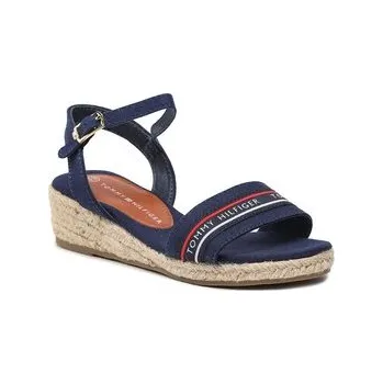 Oblečení a móda Espadrilky Tommy Hilfiger Rope Wedge Sandal T3A7-32777-0048 M Tmavomodrá 33