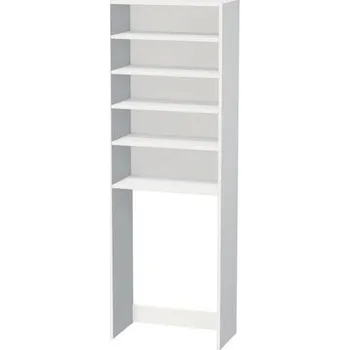 Koupelnový nábytek Koupelnová skříňka vysoká s prostorem pro pračku Intedoor LANDAU IDEAL 190/65 4 Otevřené police bílá matná