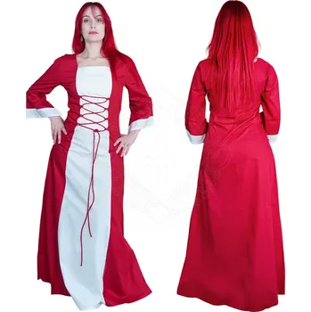 Karnevalový kostým Středověké šaty Princezna červeno-bílé