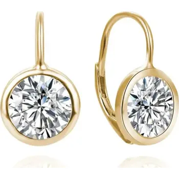 Náušnice Olivie Stříbrné křišťálové náušnice GOLD 8325 Ag 925; ≤2,8 g.