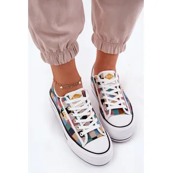 Dámské tenisky Vzorované Dámské Tenisky Na Platformě Lee Cooper LCW-25-31-3441L Multikolor Barva: Barevná, Velikost: 37