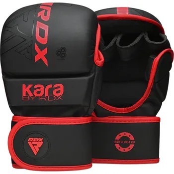 Boxerské rukavice Grapplingové rukavice RDX Kara Shooter F6 červené L/XL