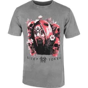Pánské oblečení Tričko metal pánské Sleep Token - Skulls & Flowers - ROCK OFF - SLTKSTNW30MG - XL