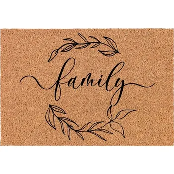 Rohožka KOKOSOVÁ ROHOŽKA FAMILY RODINA VĚNEC DOM WEJŚCIE DRZWI DÁREK VZOR