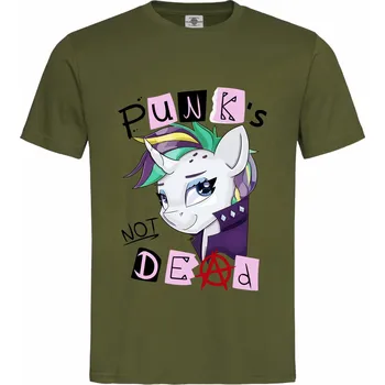 Pánské oblečení Tričko Punk's Not Dead | Unicorn Druh: Pánské, Barva: Khaki, Velikost: S