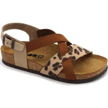 Dámské sandále Dámské korkové sandály LEON 4306 - Hnědá Velikost: 39