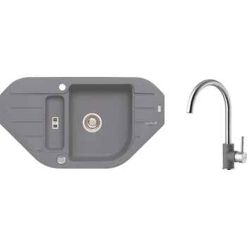 Granitový dřez Alveus SET ALVEUS NIAGARA 60/04 + BATERIE ELZA/04 STEEL SETA337