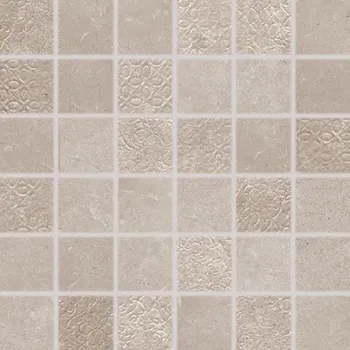 Obklad Limestone - dlaždice mozaika 5x5 béžovošedá, tl. 9 mm DDM05802