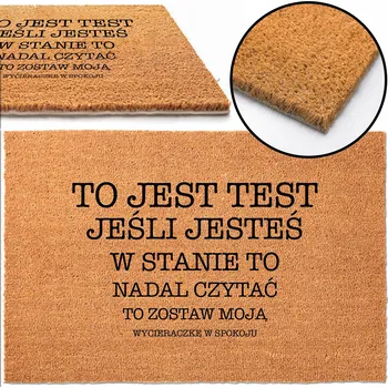 Rohožka Vstupní rohožka ke dveřím 40x60 To Jest TEST Vzo