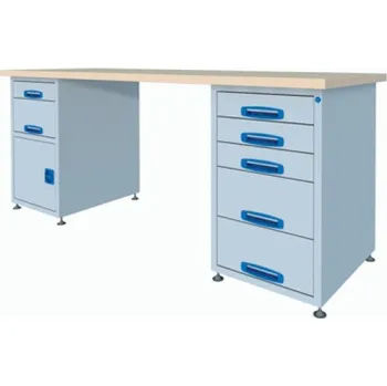 Dílenský stůl Dílenský pracovní stůl P20.8 Rozměry: 2180 x 700 x 860 mm