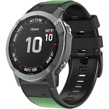 VSECHNONAMOBIL 63120 ROUGH Řemínek pro Garmin Fenix 7 Pro / 7 Pro Solar / 7 Pro Sapphire černý-zelený