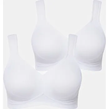 Podprsenka Ulla Popken, Plus size Podprsenka z mikrovlákna, 2-balení, bez kostic, formované košíčky pro plnoštíhlé nadměrná velikost, 793032200-1091, bílý, 90C, Nadměrné velikosti, Plus size oblečení, Oblečení pro boubelky, Oblečení pro baculky, Oblečení pro plnoští