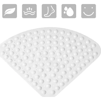 Protiskluzová podložka PŘÍSAVKY PROTISKLUZOVÁ ROHOVÁ PODLOŽKA DO SPRCHY 54 CM BÍLÁ