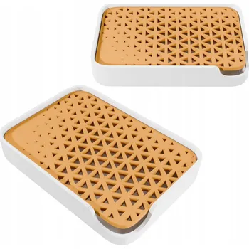 Mýdlenka Volně stojící Mýdlenka Printz bílá, hnědý plast