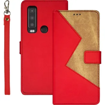 Pouzdro na tablet VSECHNONAMOBIL 87147 IDEWEI TWO-COLOR Peněženkové pouzdro pro CAT S75 červené
