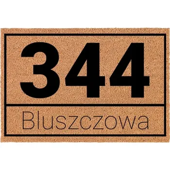 Rohožka KOKOSOVÁ VSTUPNÍ ROHOŽKA BÉŽOVÁ ULICA ORAZ NUMER TWOJEGO MIESZKANIA
