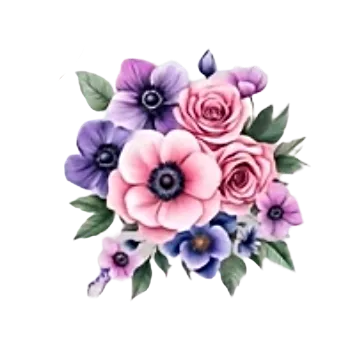 Nažehlovací obrázek - akvarelové květiny X (6,5 x 6,5 cm)