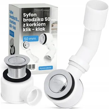 Sifon Sifon k vaničce sprchového koutu plastový s výpustí Klik-Klak