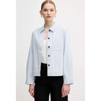 Pánská košile Bavlněná košile Barbour June modrá barva, relaxed, s klasickým límcem, LOS0070BL23, 40, 05X