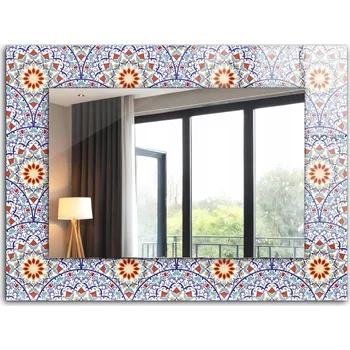 Zrcadlo Dekorativní moderní loftové designové zrcadlo na zeď 80x60 Mandale