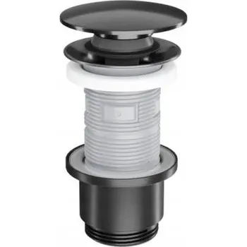 Sifon Zátka umyvadlová, s/bez přepadu, klik-klak kulatý Excellent šedá