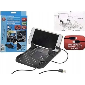 autokoberec Protiskluzový držák s podložkou a nabíječkou do auta ALL RIDE