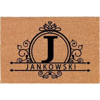 PERSONALIZOVANÁ KOKOSOVÁ ROHOŽKA PÍSMENO J 60x40 cm - S JMÉNEM