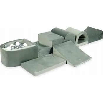 Dětské hřiště Pěnové dětské hřiště s bazénkem micro Velvet šedé